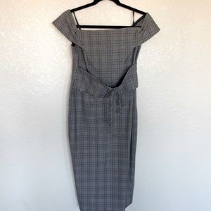 Off Shoulder Corset Pencil Skirt Dress